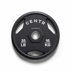 Centr 136kg Rubber Olympic Weight Set With Bar
