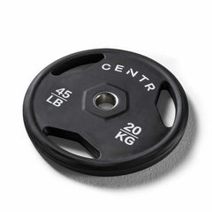 Centr 136kg Rubber Olympic Weight Set With Bar
