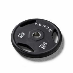 Centr 136kg Rubber Olympic Weight Set With Bar