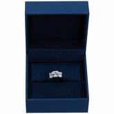 Platinum 3.00ctw Diamond Emerald Cut 3 Stone Ring