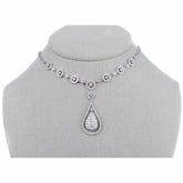 18KT White Gold 2.75ctw Diamond Teardrop Necklace