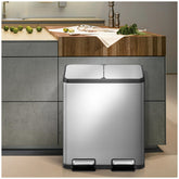 EKO 30L+30L Stainless steel Recycling Step Can