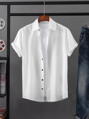 Manfinity Basics Men 1pc Solid Button Up Shirt