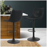 Artiss Vintage Jovy Bar Stool Black 2 Pack