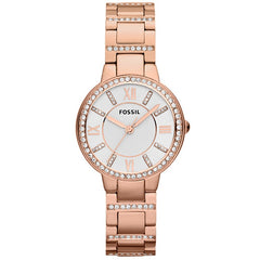 Fossil Virginia Rose Gold Tone Analogue Women's Watch ES3284
