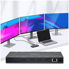 mBeat 15 In 1 Triple Display USB-C Dock Space Grey MB-UCD-X15