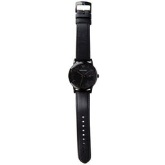 Emporio Armani Three Hand Date Black Leather Men's Watch AR1732