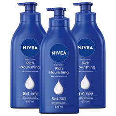 NIVEA Rich Nourishing Body Lotion 3 x 625ml