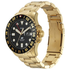 Fossil GMT Gold-Tone Stainless Steel Men's Watch FS5990