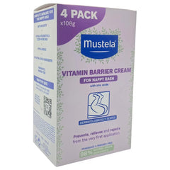 Mustela Vitamin Barrier Cream For Nappy Rash 4 x 108g