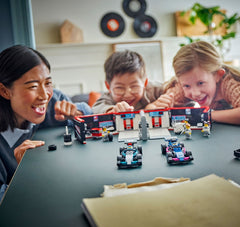 LEGO City F1 Garage & Mercedes-AMG And Alpine Cars Toy Playset 60444