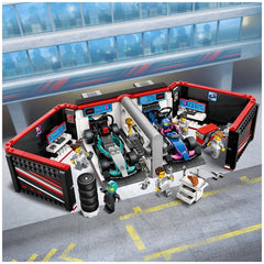 LEGO City F1 Garage & Mercedes-AMG And Alpine Cars Toy Playset 60444