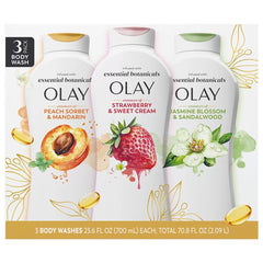Olay Essential Botanicals Body Wash 3 x 700ml