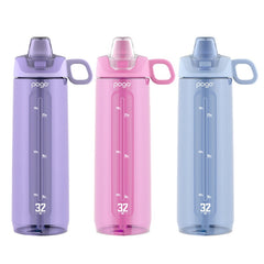 Pogo Tritan Water Bottle 946 ml x 3 Piece Pink Purple Blue