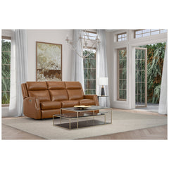 Simon Li Leather Power Reclining Sofa