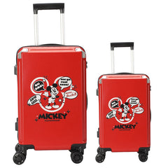 Disney Mickey 2 Piece Luggage Set Red