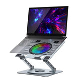 mbeat Stage S8 Rotating Laptop Stand with RGB Cooling Fan and USB Ports MB-STD-S8GRY