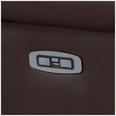 Valencia Charlie 3-Seater Leather Recliner Lounge Chocolate Colour