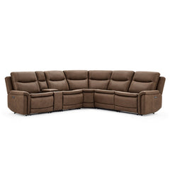GilmanCreek Fabric Power Reclining Sectional With Power Headrests
