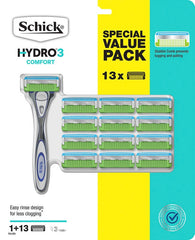 Schick Hydro3 Comfort Razor + 13 Refill Blades