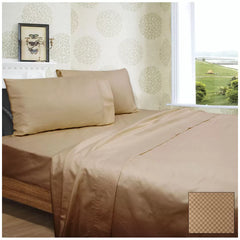 Ramesses 1350 TC Check Cotton King Quilt Cover Set