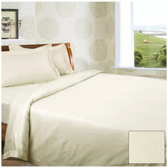 Ramesses 1350 TC Check Cotton King Quilt Cover Set