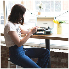 Crosley Cruiser Bluetooth Portable Turntable Turquoise CRIW8005F-TU4