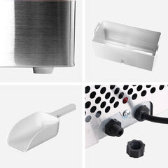 Devanti Portable Ice Cube Maker 3.2L Stainless Steel