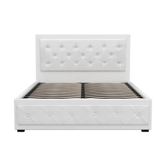 Artiss Bed Frame Double Size Gas Lift White TIYO