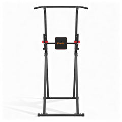 Everfit Chin Up Tower Pull Up Station Adjustable Dip Station Folding Home Gym Black