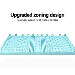 Giselle Bedding Memory Foam Mattress Topper 11-Zone 8cm Single