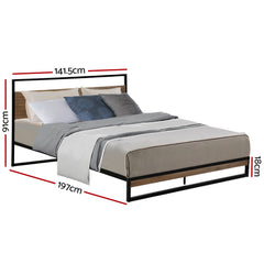 Artiss Bed Frame Double Size Metal Bed Frame DANE