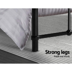 Artiss Bed Frame Metal Bed Frame LEO - King Single(Black)