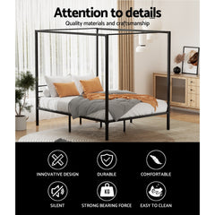 Artiss Bed Frame Double Size Metal Bed Frame POCHY