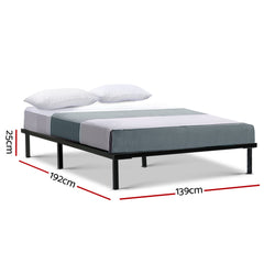 Artiss Bed Frame Double Size Metal Bed Frame TED