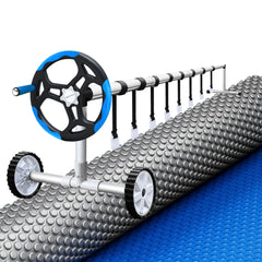 Aqua Buddy Pool Cover 600 Micron Solar Heat Blanket 10.5x4.2m w/ 5.55m Roller Blue