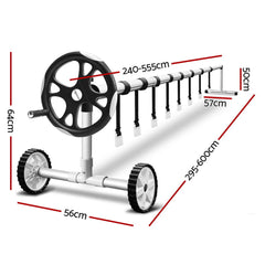 Aquabuddy Pool Cover Roller 5.5m Adjustable Swimming Pool Solar Blanket Reel