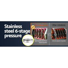 Giantz Garden Water Pump High Pressure 2500W 6-Stage Tank Irrigation Yellow