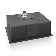Cefito Kitchen Sink 70X45CM Stainless Steel Basin Single Bowl Black