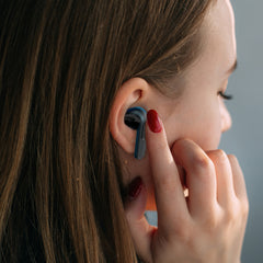 Laser TWS Earbuds with LED Battery Display Black