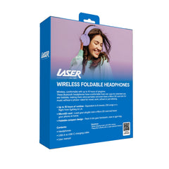 Laser Wireless Foldable Headphones Purple
