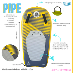 Spire Pipe Inflatable Bodyboard - SP-BB-104