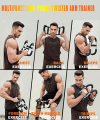 Twister Arm Trainer for Men & Women,60-110lb Adjustable Arm & Chest Workout Equipment,Portable Home Gym Strength Training Machine for Full-Body Toning & Muscle Building