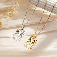 Spider Pendant Necklace Surgical Steel Superhero Spiderman Jewelry for Kids-1 pair