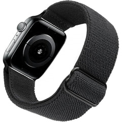 Compatible with Apple Watch Band 41mm 40mm 38mm Adjustable Stretchy Sport Strap for Men Women Black