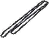 Black Pearl Necklace Extra Long Faux Pearl Chain Multi-Layer Sweater Necklace for Women