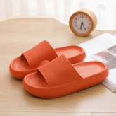 Cloud Slippers for Women and Men, Pillow House Slippers Shower Shoes Indoor Slides Bathroom Sandals, Ultimate Comfort, Lightweight, Thick Sole, Non-Slip, Easy to Clean orange(42-43)