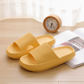 Cloud Slippers for Women and Men, Pillow House Slippers Shower Shoes Indoor Slides Bathroom Sandals, Ultimate Comfort, Lightweight, Thick Sole, Non-Slip, Easy to Clean yellow(40-41)