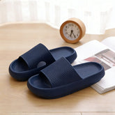 Cloud Slippers for Women and Men, Pillow House Slippers Shower Shoes Indoor Slides Bathroom Sandals, Ultimate Comfort, Lightweight, Thick Sole, Non-Slip, Easy to Clean dark blue(40-41)