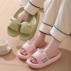 Women’s Slides Cute Bathroom Slippers Non-Slip Cartoon Cat Shaped Indoor Outdoor Summer Slippers(pink,38-39)